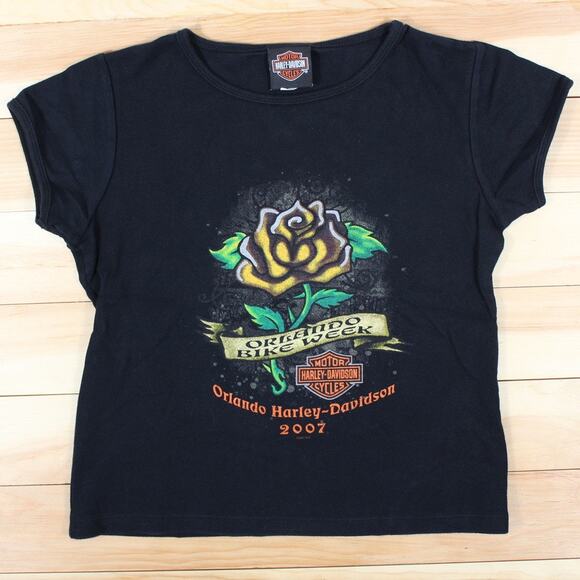 2007 Orlando Bike Week Harley-Davidson Medium Made in USA Women Biker - Picture 1 of 7